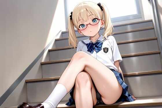 d_619746【無料エロマンガ】見せつけガールズ☆ツインテール階段編+(プラス) | カズン